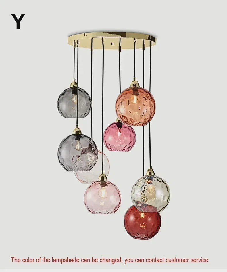 Kleurrijke Moderne Glazen Hanglamp - Stijlvolle Plafondlamp voor Woonkamer & Eetkamer
