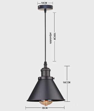 Retro Hanglamp Loft Stijl - Industriële Plafondlamp met E27 Fitting