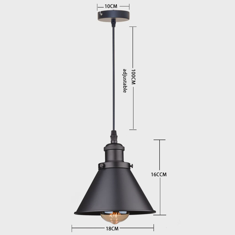 Retro Hanglamp Loft Stijl - Industriële Plafondlamp met E27 Fitting