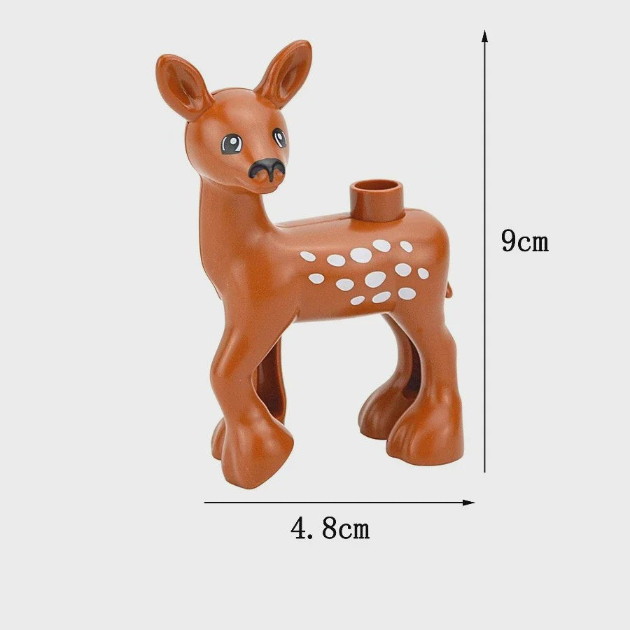 Grote Bouwstenen Dierenpark & Boerderij Figuren - Compatibel met Duplo