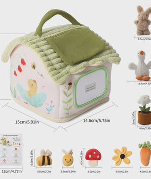 Montessori Stoffen Tissue Box Speelgoed - Educatief Sensorisch Speelgoed voor Baby's met Vinger Oefening