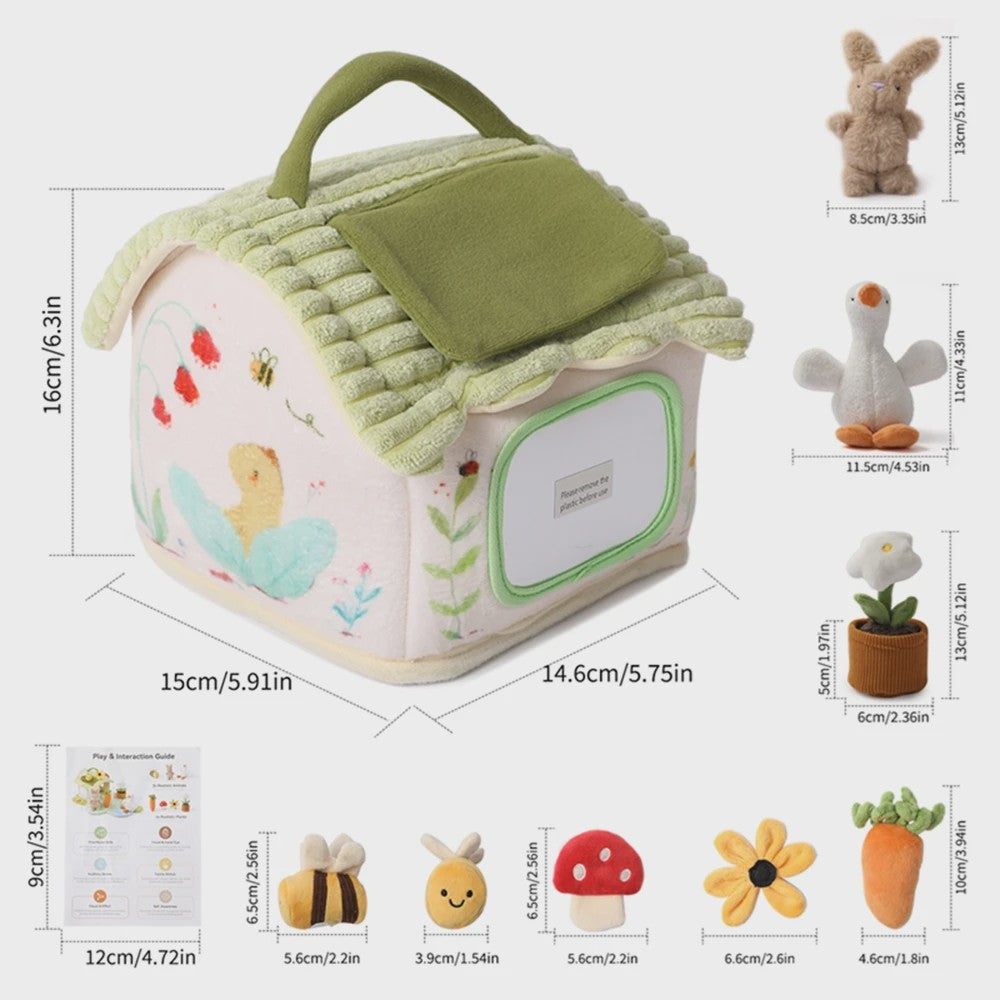 Montessori Stoffen Tissue Box Speelgoed - Educatief Sensorisch Speelgoed voor Baby's met Vinger Oefening