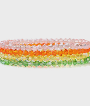 Set van 4 Kristallen Kralen Armbanden - Kleurrijk & Elegant