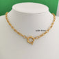 Gouden Roestvrij Stalen Ketting met Sailor Sluiting - Unisex Choker