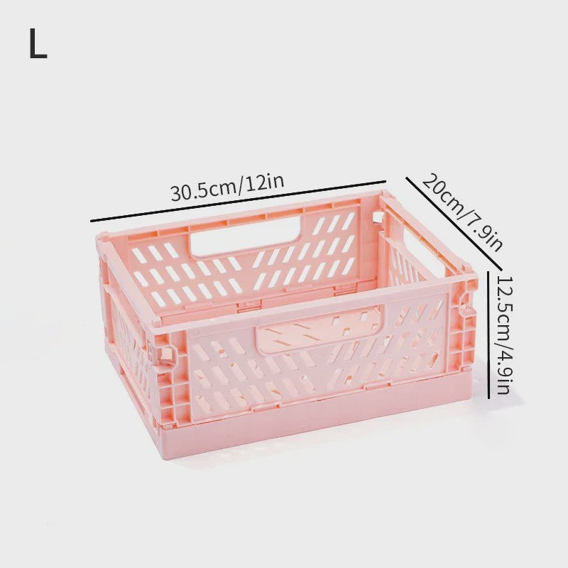 Opvouwbare Opbergkrat & Mand - Stapelbaar, Draagbaar en Ideaal voor Speelgoed, Sieraden en Cosmetica