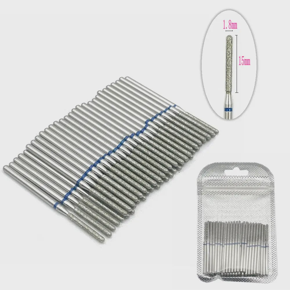 50 Stuks Diamant Freesjes Set - 2.35mm Schacht voor Nagel- en Tandheelkundig Gebruik