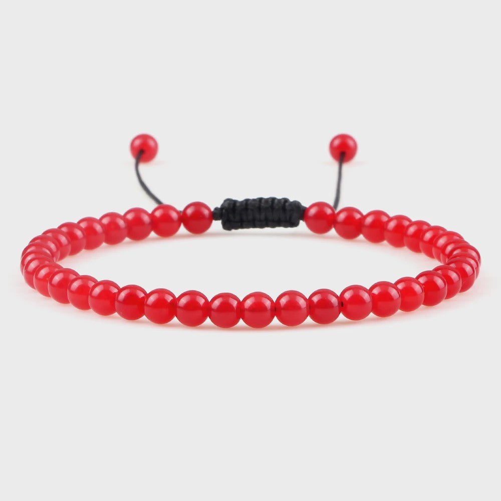 Natuurlijke 4mm Kralen Armbanden - Agate & Onyx - Yoga, Gebed & Stijlvol