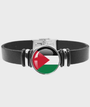 Leren Armband met Vlag van [Land] - Stijlvolle Bangle voor Dames en Heren