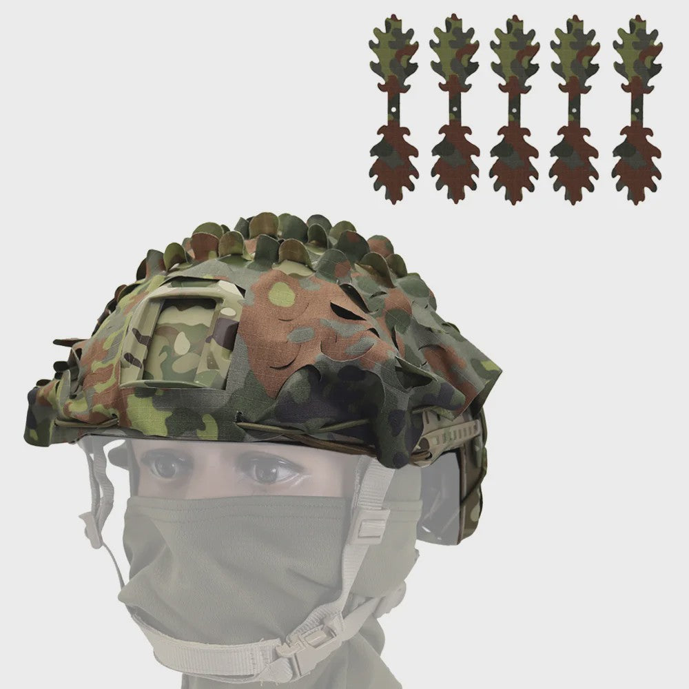Tactische FAST Helm Cover met Laser Cutting 3D Camouflage - Jacht & Outdoor Accessoires