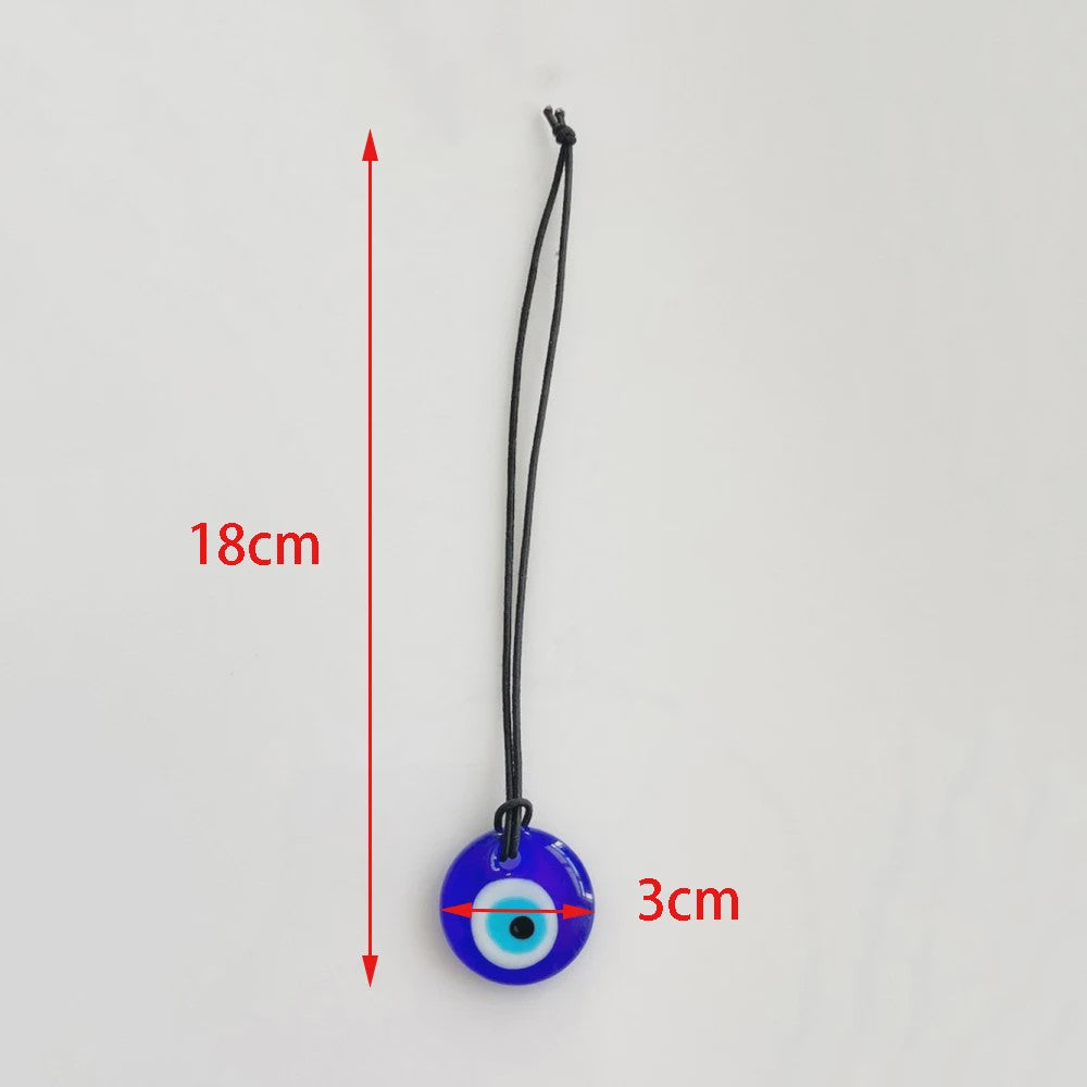 Blauw Turks Oog Hanger met Touw - Decoratie voor Auto, Muur & Huis