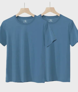 2-Pack Bamboe Fiber T-shirts Heren - Ronde Hals, Korte Mouw, Ademend & Zweetabsorberend