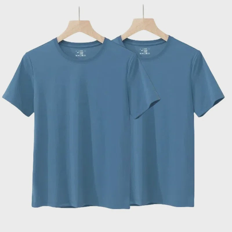 2-Pack Bamboe Fiber T-shirts Heren - Ronde Hals, Korte Mouw, Ademend & Zweetabsorberend