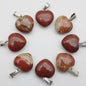 30x Natuursteen Hart Hangers (Amethist/Kwarts/Agaat) - DIY Sieraden Maken