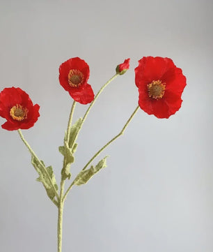 Zijden Papavers Kunstbloemen - Lange Stelen voor Decoratie