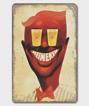 Retro Metal Bier Merk Poster - Decoratie voor Man Cave, Bar & Club