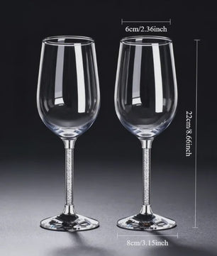 2pcs Light Luxury High-end Crystal Cup Red Wine Glass Set Tall Glass Party Wine Glass Glasses DrinkingGlasses for ChampagneFlute