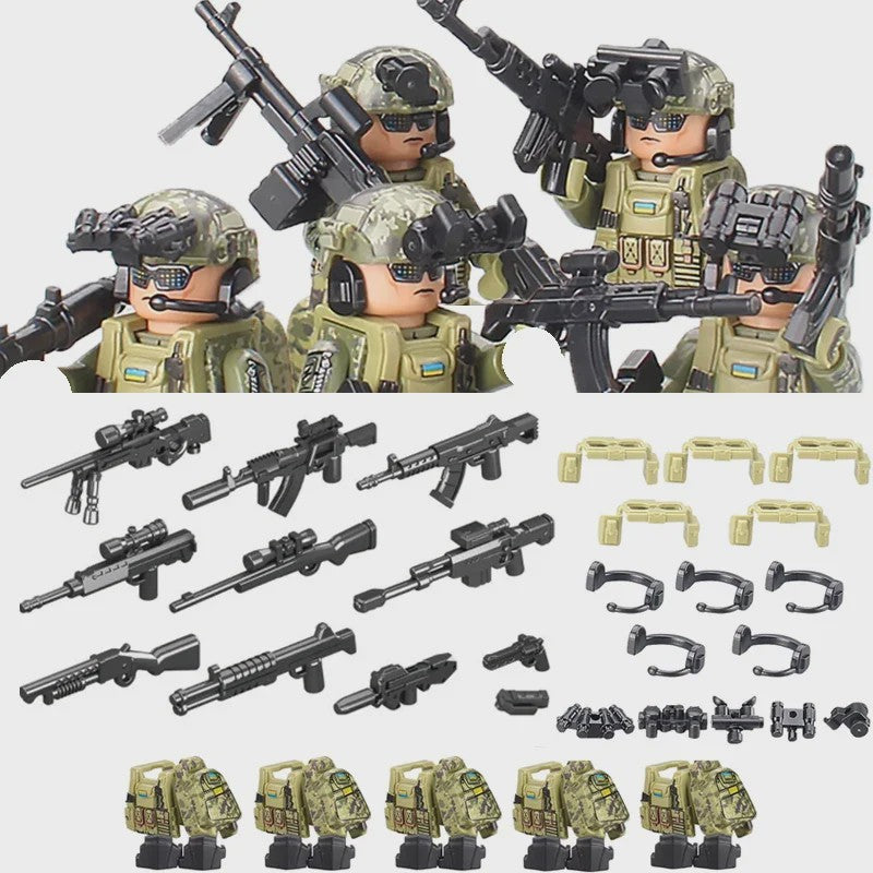 Bouwstenen Militaire Special Forces Commando Figuren met Wapens