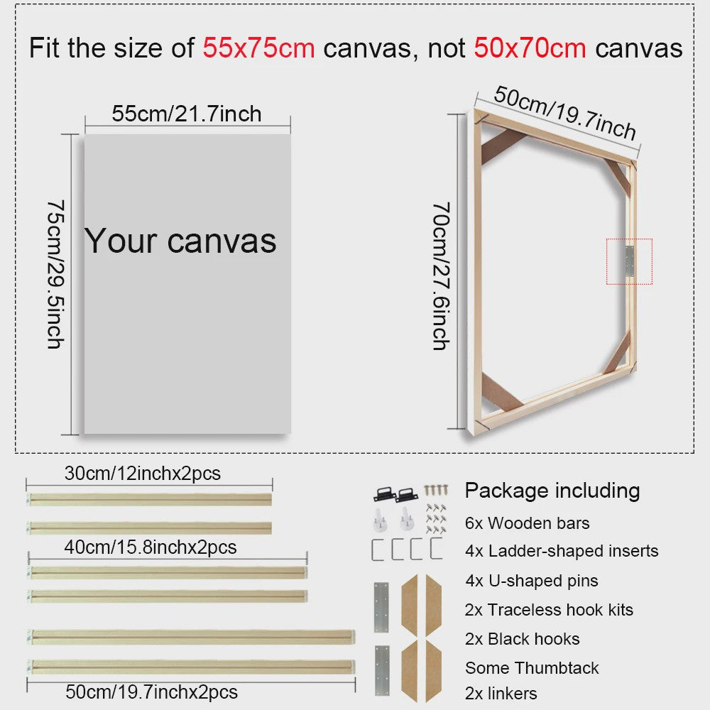 Houten Canvas Frame Sets - Diverse Maten voor Kunst, Foto's & Diamond Painting