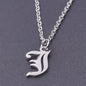 RVS Initiaal Ketting met Oude Engelse Letterhanger - 26 Letters, Perfect voor Hem, Haar of als Koppelkado