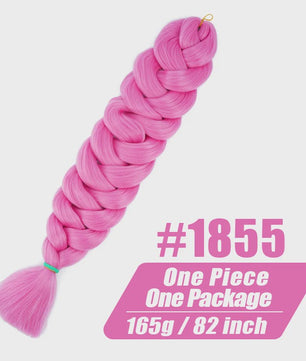 82 Inch Kanekalon Jumbo Braiding Hair - 165g Pre-Stretched Synthetisch Vlecht Haar voor Crocheten