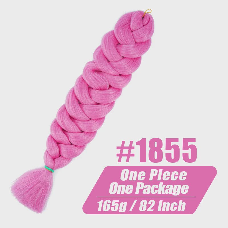 82 Inch Kanekalon Jumbo Braiding Hair - 165g Pre-Stretched Synthetisch Vlecht Haar voor Crocheten