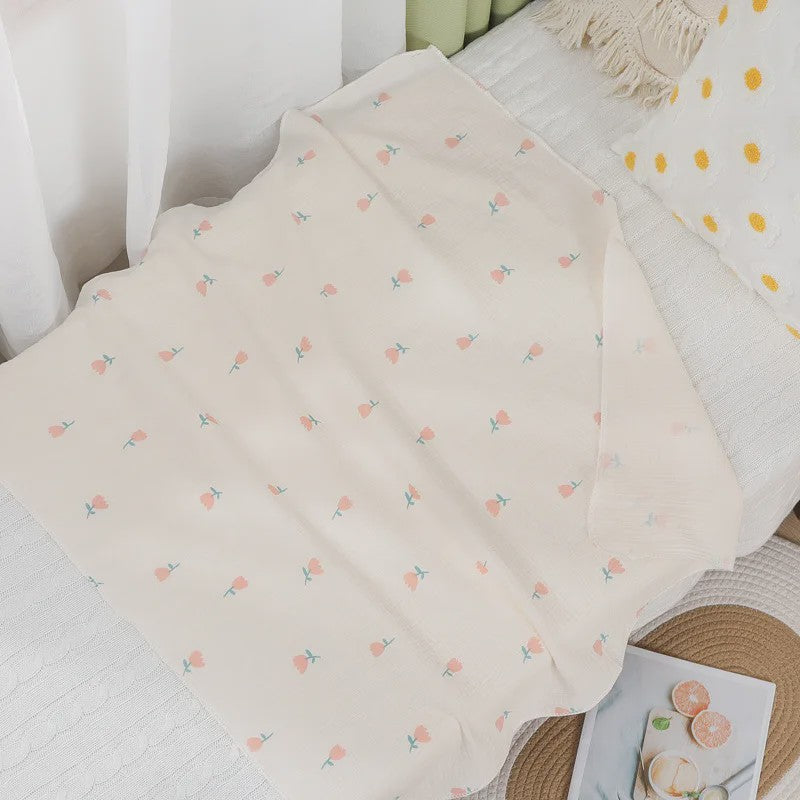 Zachte Muslin Swaddle Deken voor Baby's - Katoen, 80x80cm, met schattige prints