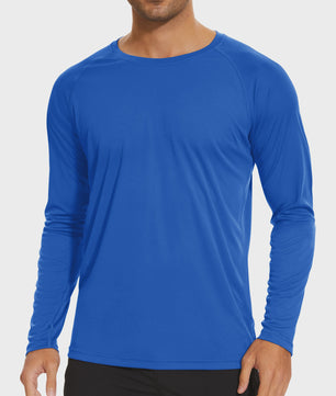 TACVASEN Heren UV-Bescherming T-shirt Lange Mouw - UPF 50+ Sneldrogend & Ademend