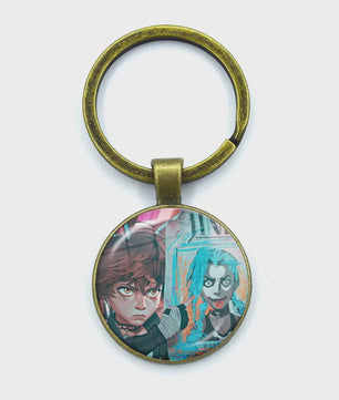 League of Legends Jinx Anime Glazen Hanger Sleutelhanger - Uniek Cadeau voor Fans
