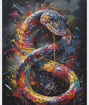 Abstracte Dieren Canvas Poster: Leeuw, Tijger, Aap, Uil - Muurdecoratie Woonkamer