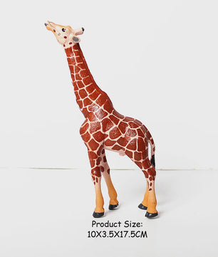 Realistische Wilde Dieren Figuren Set: Okapi, Giraf, Gnu & Zebra - Educatief Speelgoed voor Kinderen