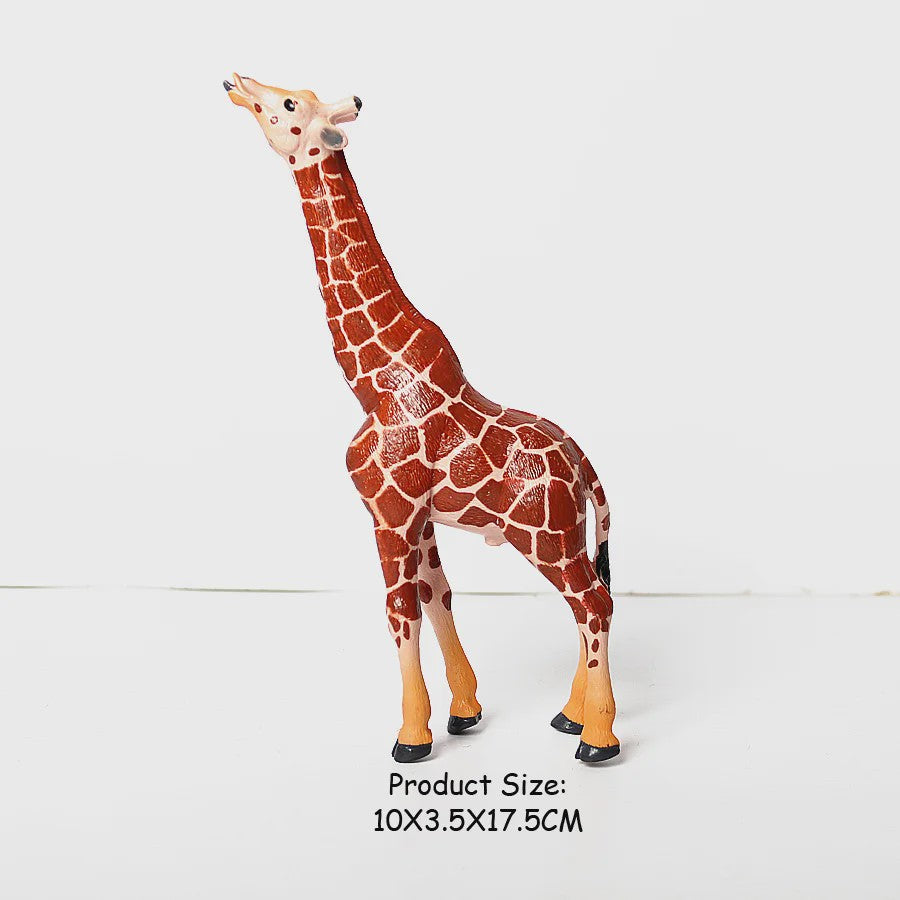 Realistische Wilde Dieren Figuren Set: Okapi, Giraf, Gnu & Zebra - Educatief Speelgoed voor Kinderen