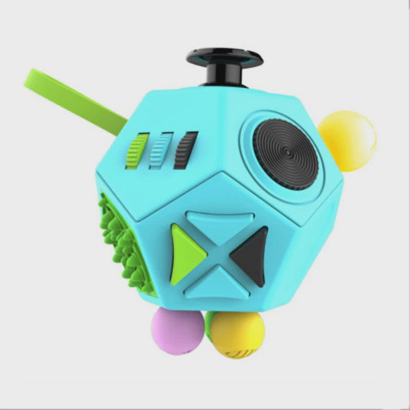 Fidget Cube & Dodecahedron: 6/12 Zijden Stressverlichter & Sensorisch Speelgoed