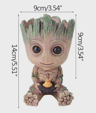 Groot Plantenpot & Decoratief Figuur - Leuke Woondecoratie