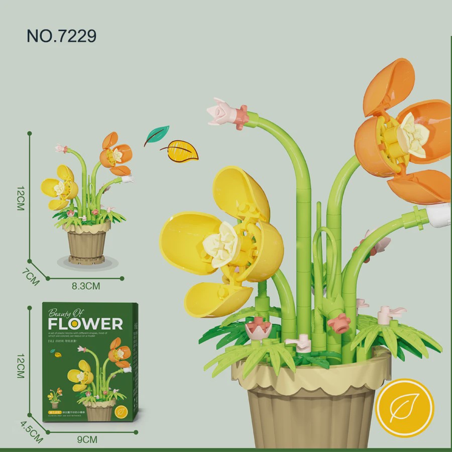 Bouwstenen Bloemen in Pot - Creatieve Mini Bloemenboeketten Bouwpakketten