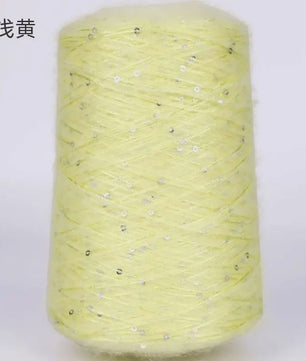 Zacht Pluche Mohair Garen met Pailletten - Kleurrijk Brei-, Haak- en Naaigaren (520g)