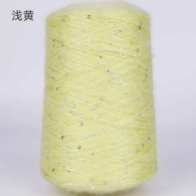 Zacht Pluche Mohair Garen met Pailletten - Kleurrijk Brei-, Haak- en Naaigaren (520g)