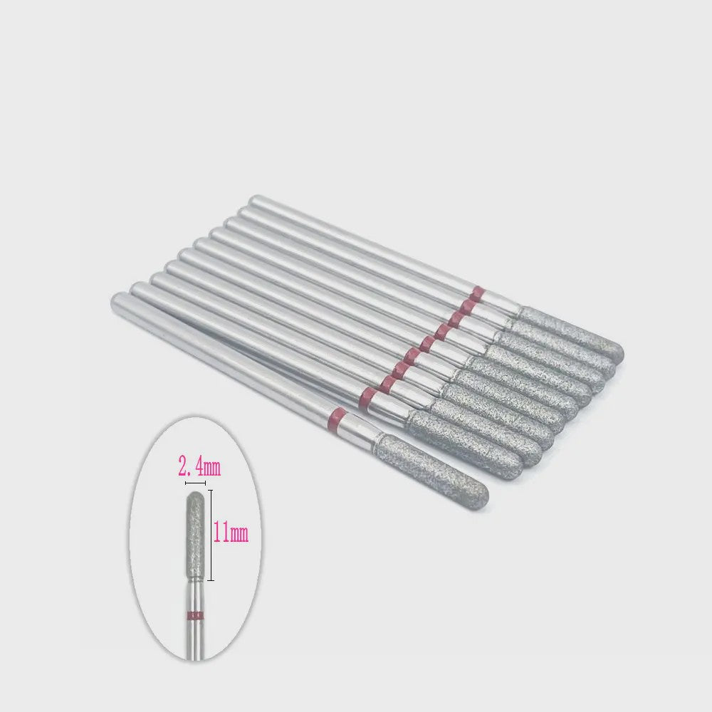 10x Diamant Freesbits Set - 2.35mm Schacht voor Tandheelkunde & Nagelstyling