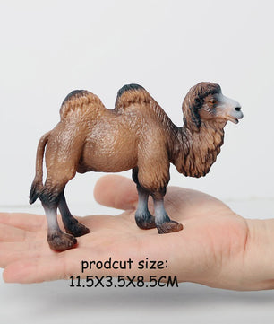 Realistische Alpaca & Kameel Figuren Set - Handgeschilderd, Educatief Speelgoed