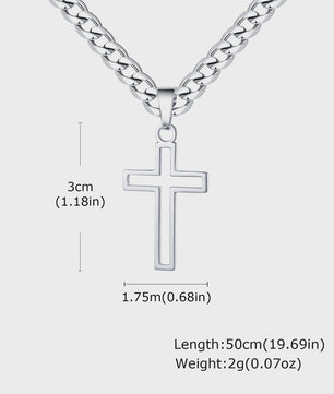 Heren RVS Kruis Ketting met Jezus Hanger - Religieuze Christelijke Sieraden
