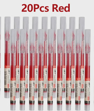 Set van 1-20x Gel Pen Zwart/Blauw/Rood - 0.5mm Naaldpunt voor Studenten & Kantoor
