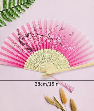 Elegante Chinese Stijl Vouwbare Handwaaier met Kwastje - Perfect voor Dans, Decoratie of Cadeau