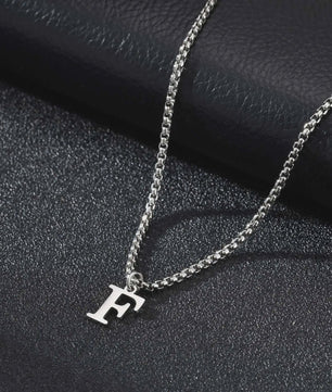 Vnox RVS Letter Ketting Heren - Kies Uw Initiaal - Waterdicht & Minimalistisch
