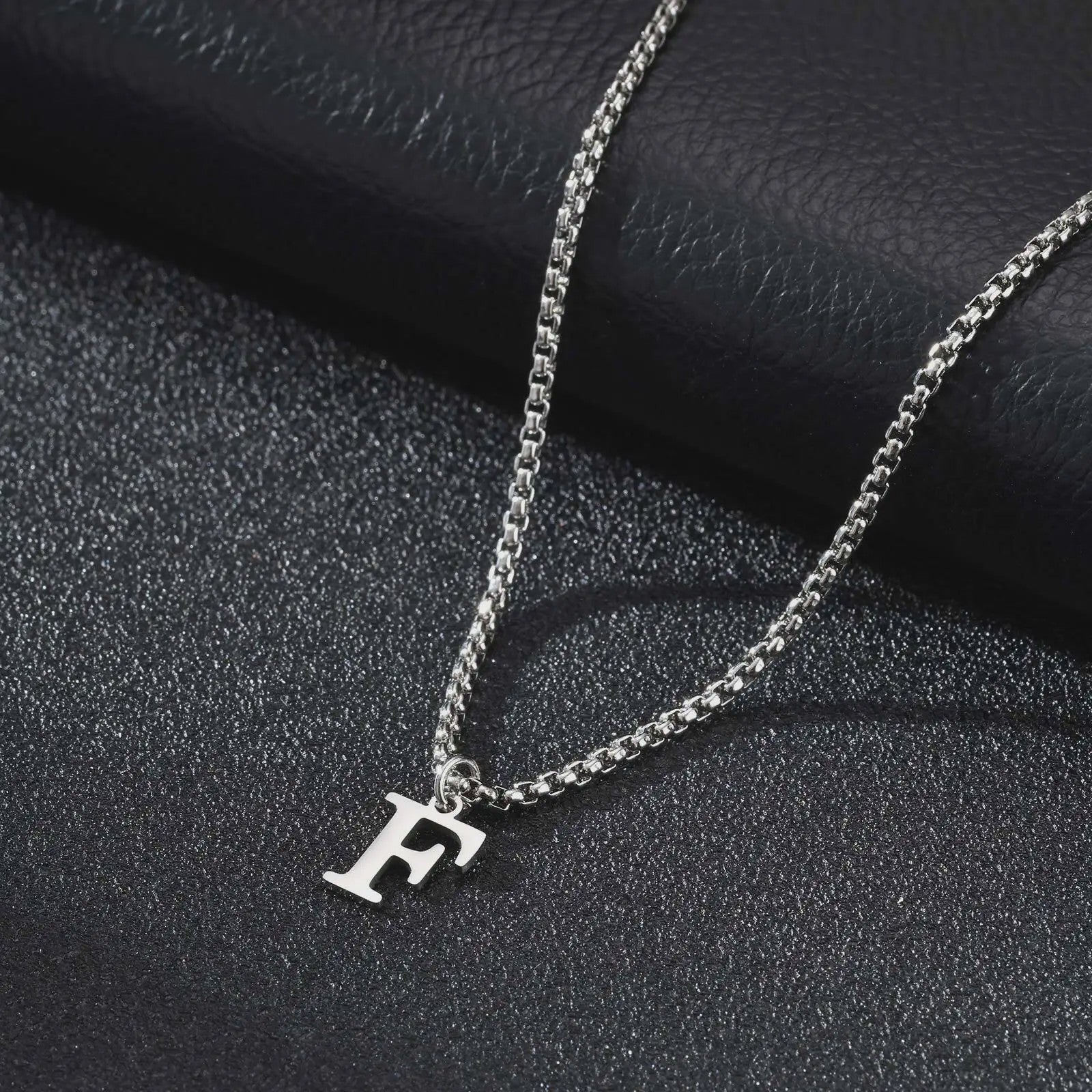 Vnox RVS Letter Ketting Heren - Kies Uw Initiaal - Waterdicht & Minimalistisch