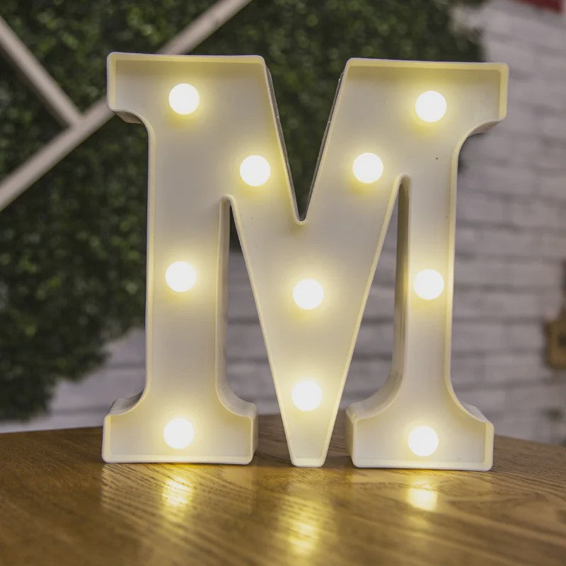 Decoratieve LED Letter & Cijfer Lampen - Creëer Sfeer met Warm Licht