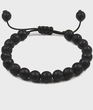 Verstelbare Lava Kralen & Tijgeroog Armband - Yoga & Helende Sieraden voor Hem en Haar