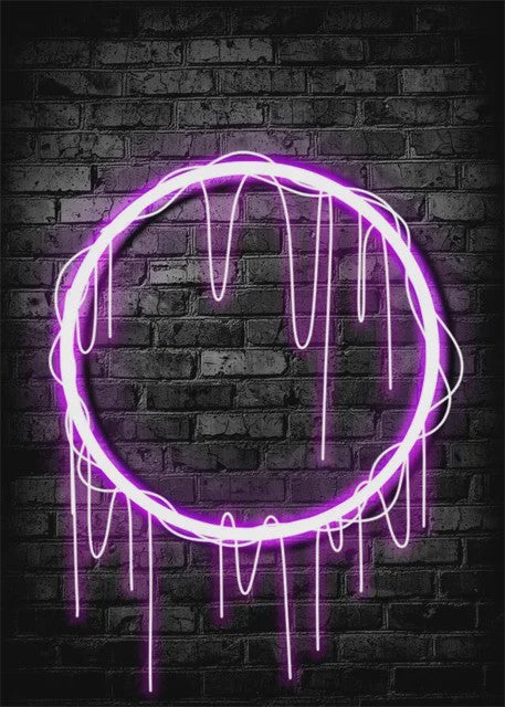 Gaming Neon Canvas Poster: Eat Sleep Game Repeat - Decoratie voor Gamer Kamer