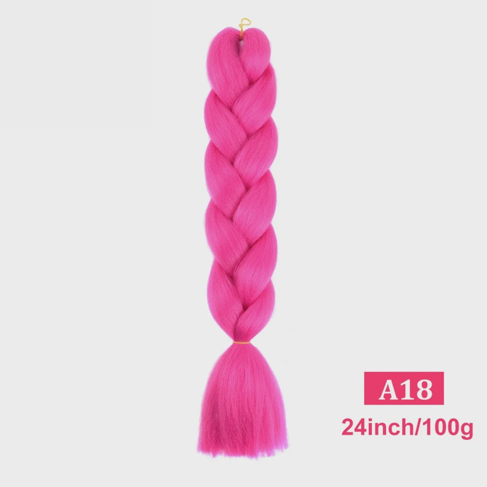 24 Inch Jumbo Braids Haarverlenging - Synthetisch Vlecht Haar in Kleurrijke Tinten
