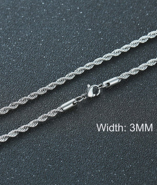 Klassieke Cuban Chain Ketting Heren Dames - Roestvrij Staal (3-11mm)