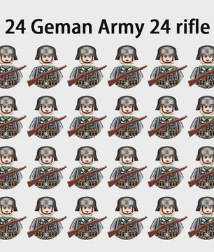Bouwblokken Soldaten Set: Tweede Wereldoorlog Leger Figuren & Wapens - Kinder Speelgoed