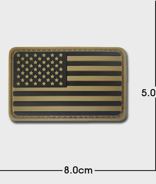 3D PVC Vlag Patches - Rubberen Militaire Emblemen met Klittenband